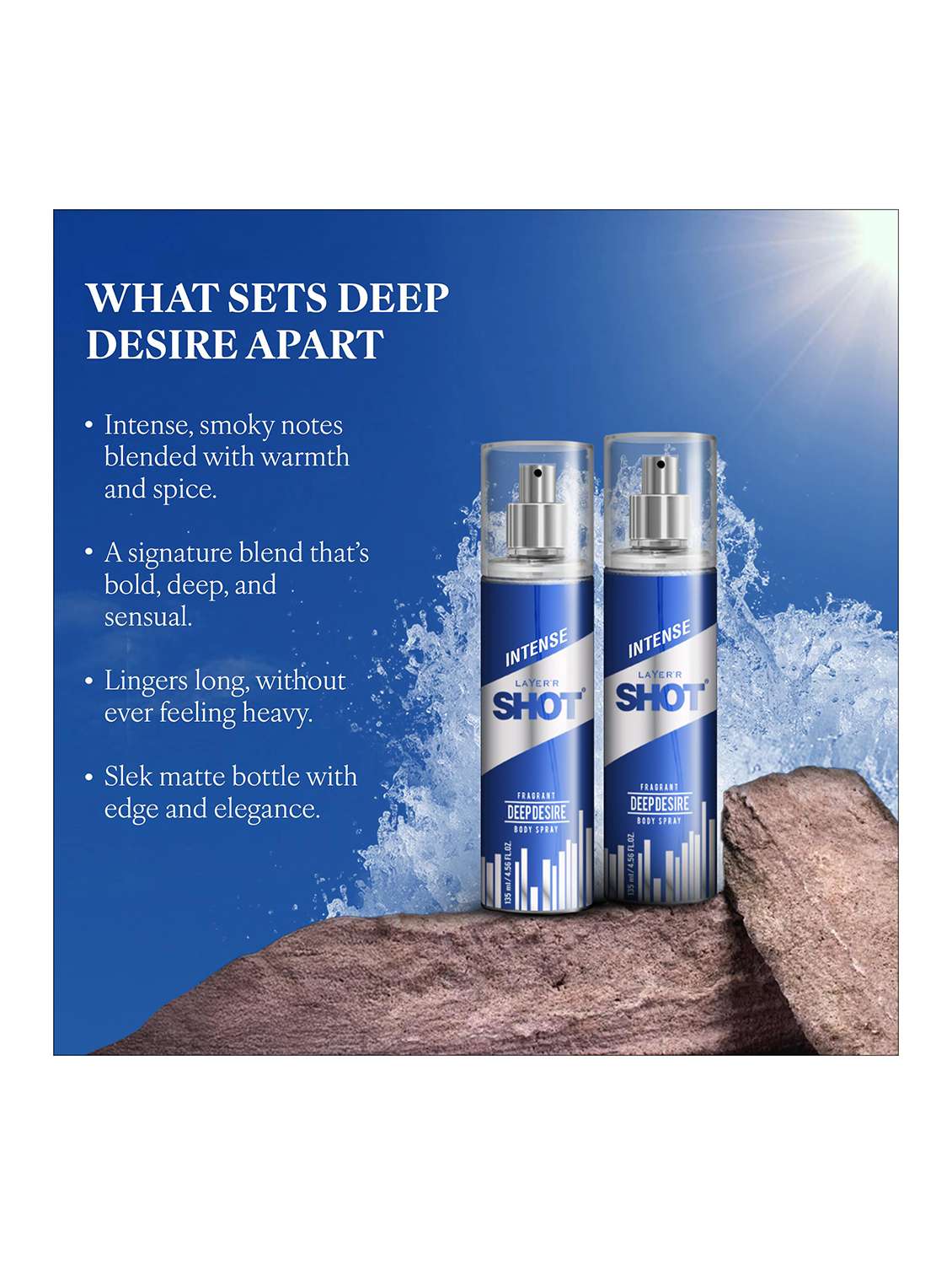 long lasting fragrance body spray  -  for men pack of 2 - 22379395 -  Standard Image - 2