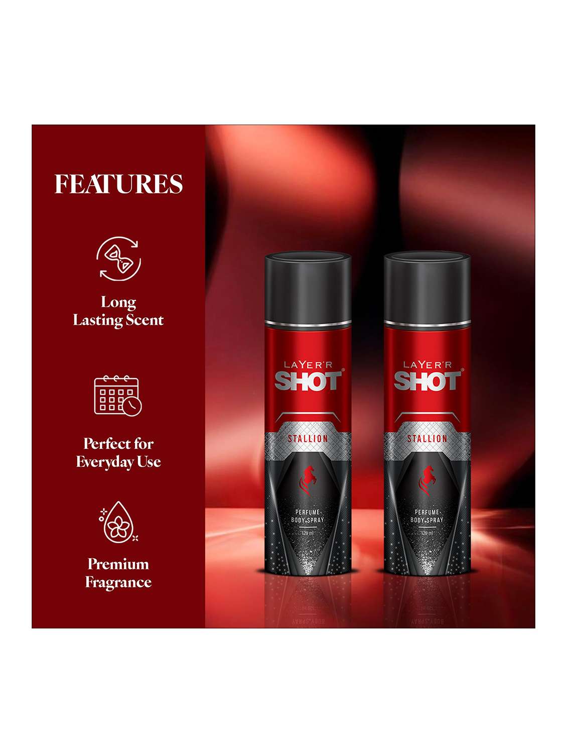 long lasting fragrance body spray  -  for men pack of 2 - 22379404 -  Standard Image - 2