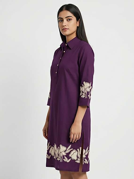 women printed three quarter sleeve kurta - 22379677 -  Standard Image - 2