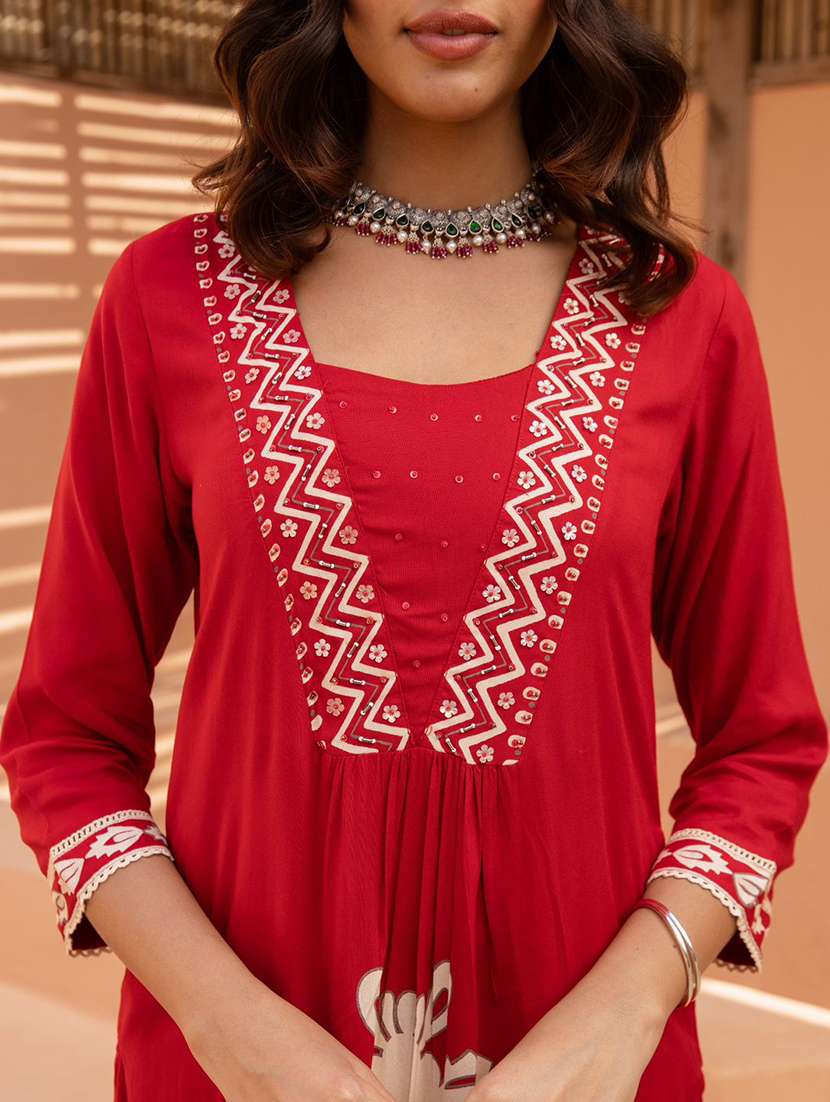 women printed kurta and pant set - 22379726 -  Standard Image - 2