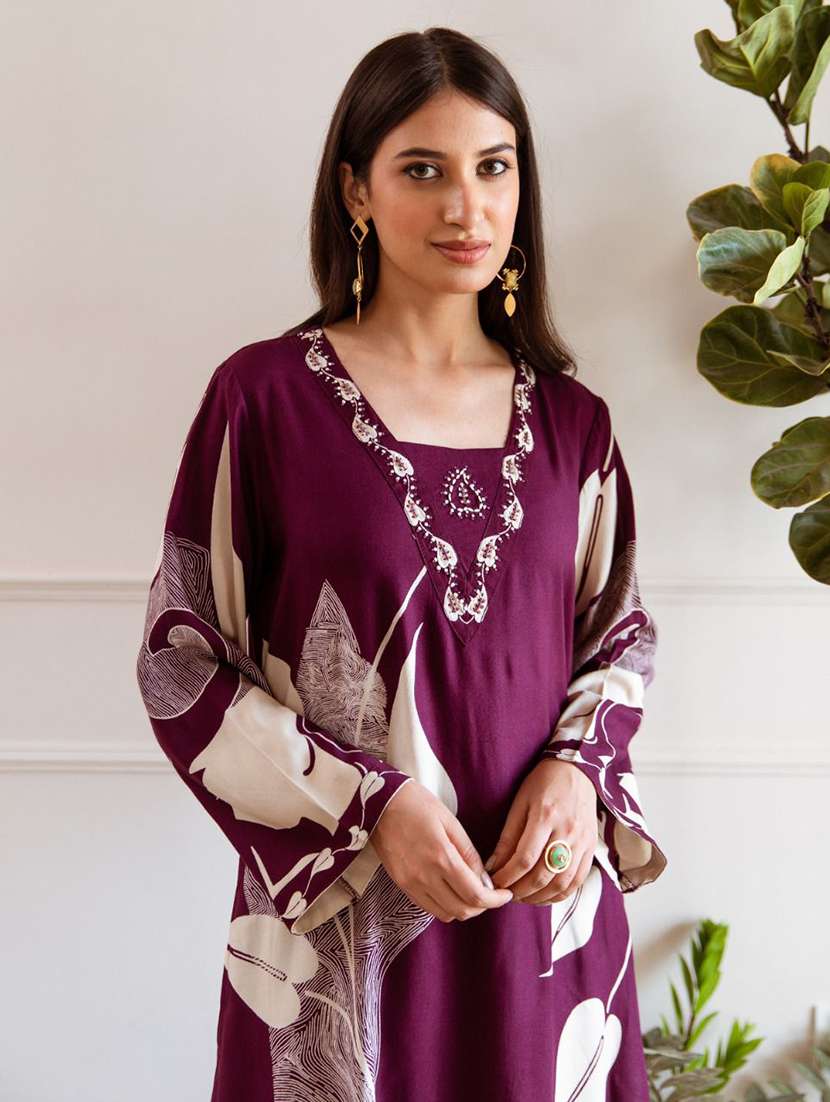 women printed kurta and palazzo set - 22379731 -  Standard Image - 2