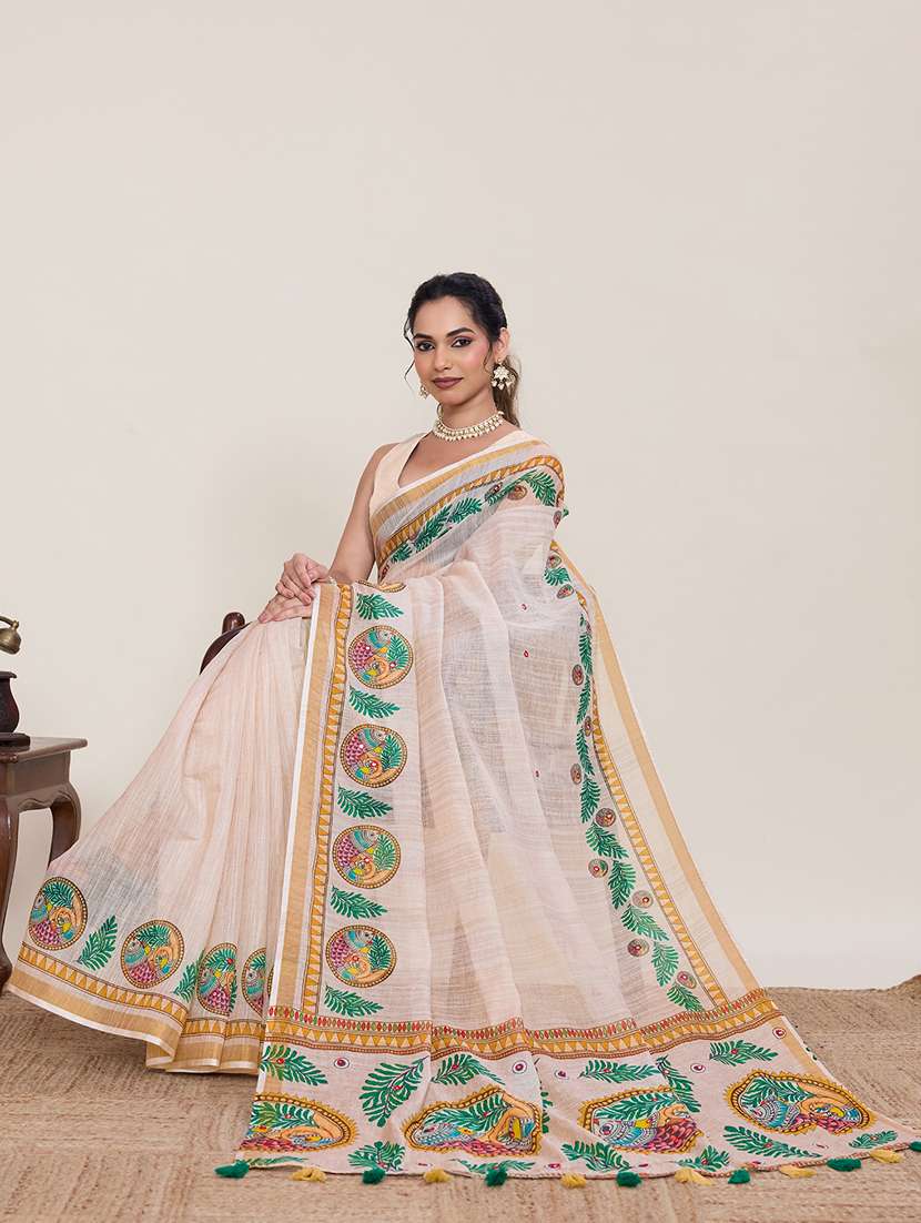 women printed casual wear saree with blouse - 22379869 -  Standard Image - 2