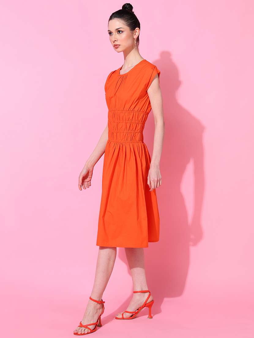women solid sleeveless a-line dress - 22379949 -  Standard Image - 2
