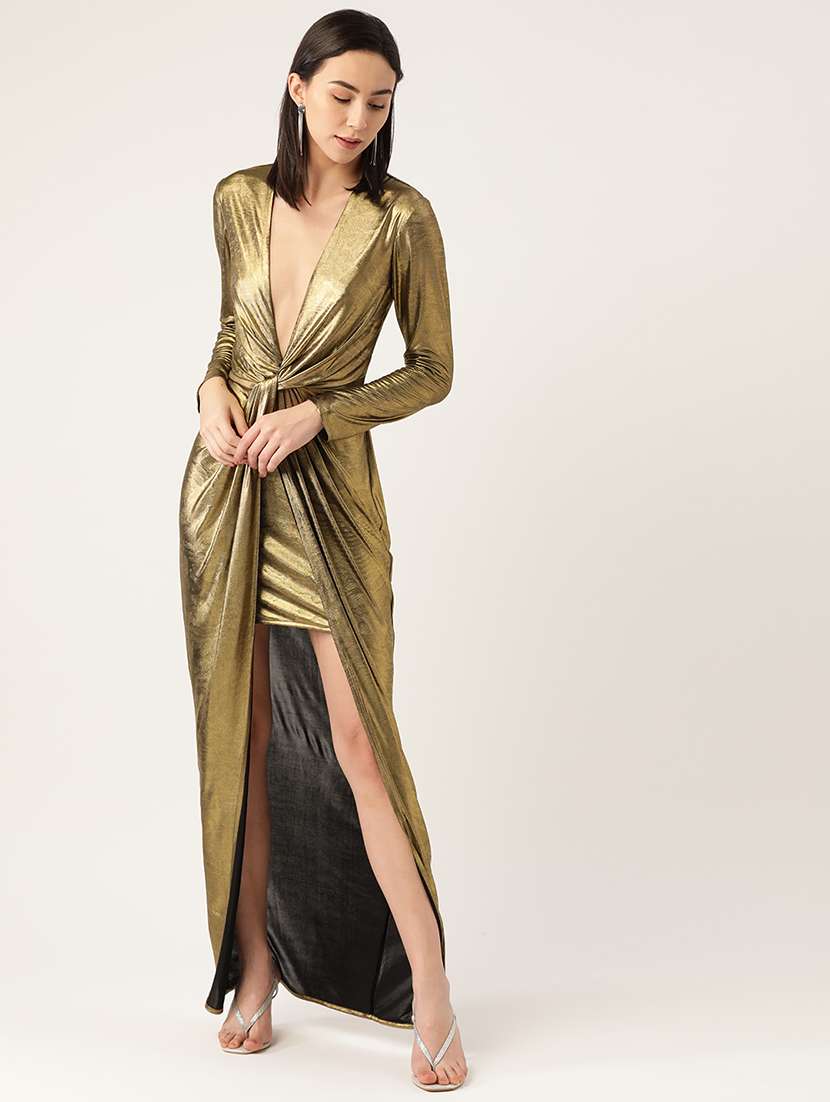 women solid long sleeve bodycon dress