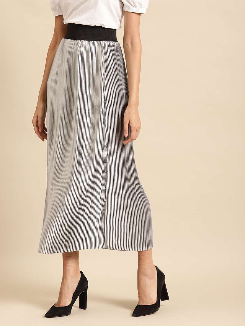 women striped high rise a-line skirt - 22380571 -  Standard Image - 2