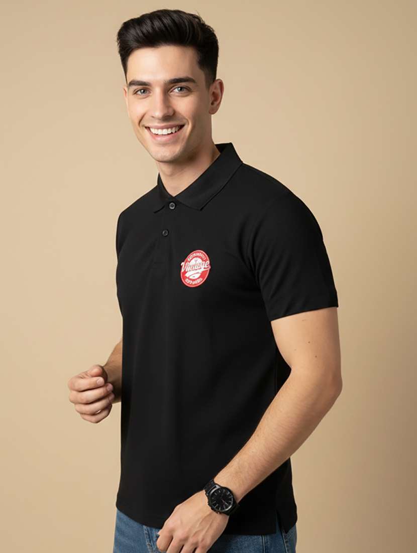 men printed short sleeve regular fit polo t-shirt - 22380683 -  Standard Image - 2