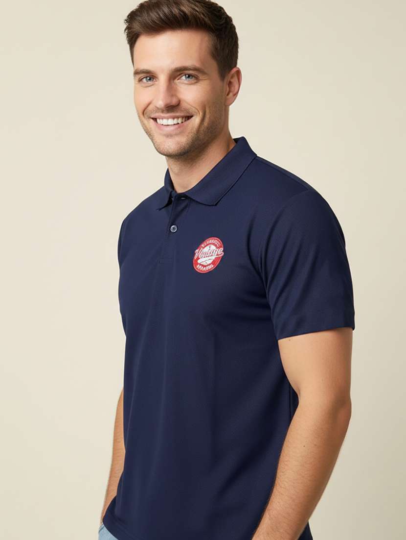 men printed short sleeve regular fit polo t-shirt - 22380686 -  Standard Image - 2