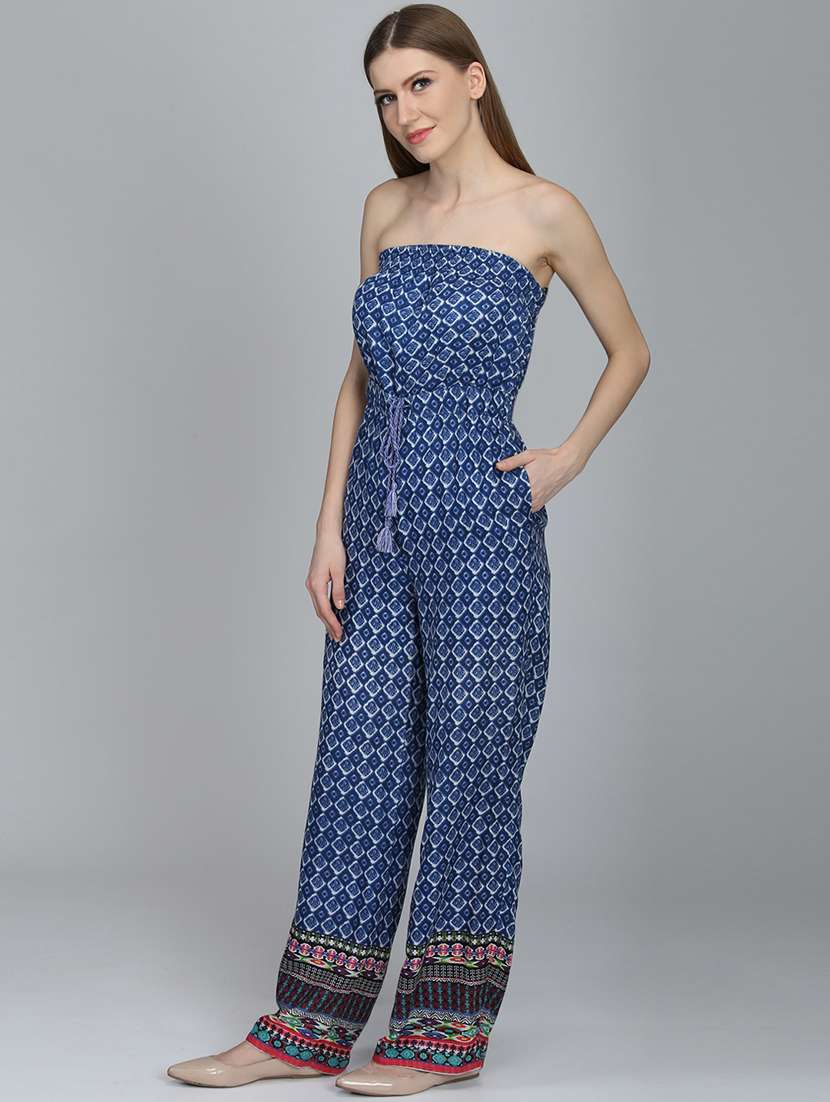 women printed strapless jumpsuit - 22380756 -  Standard Image - 2
