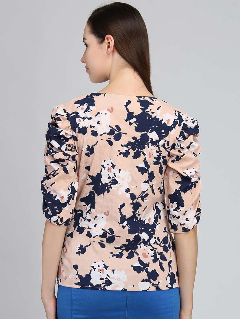 women printed puff sleeve regular top - 22380873 -  Standard Image - 2