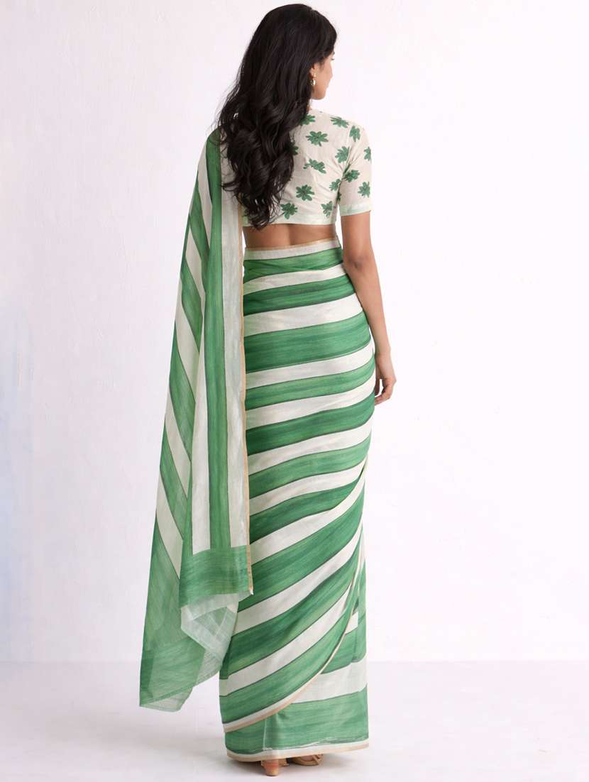 women printed casual wear saree with blouse - 22380908 -  Standard Image - 2