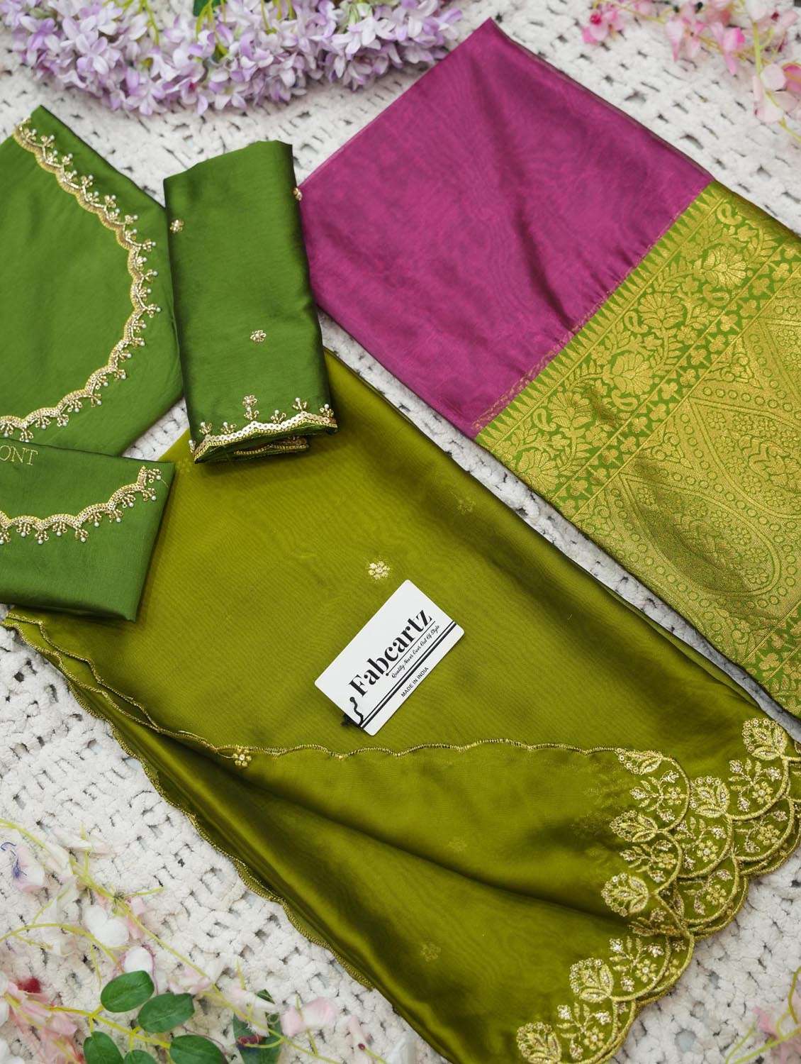 rosewater silk flared lehenga - 22380915 -  Standard Image - 2