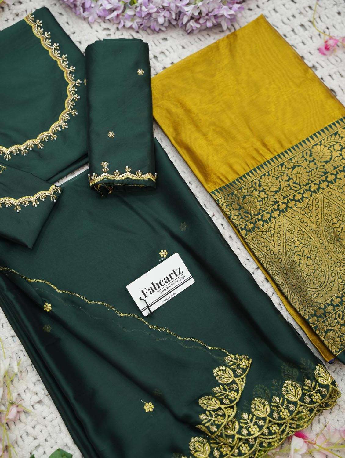 yellow silk flared lehenga - 22380917 -  Standard Image - 2
