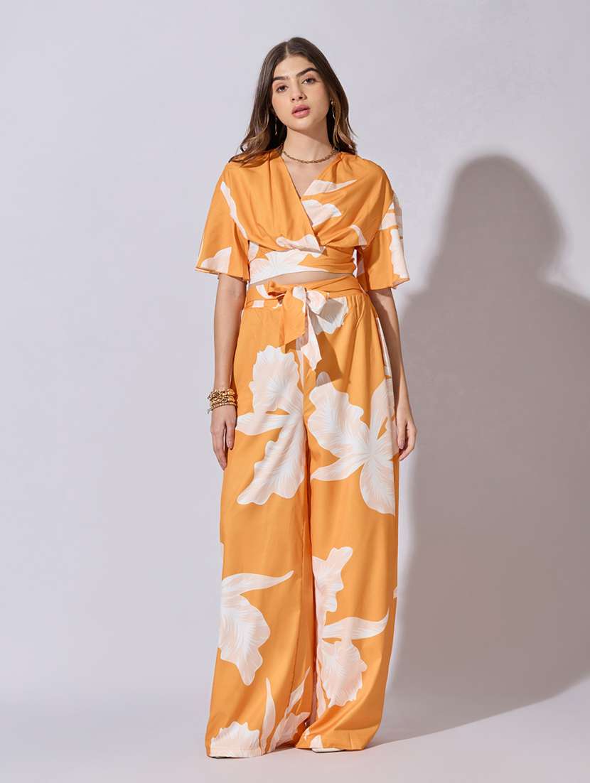 women printed top and trouser co-ord set - 22381008 -  Standard Image - 2