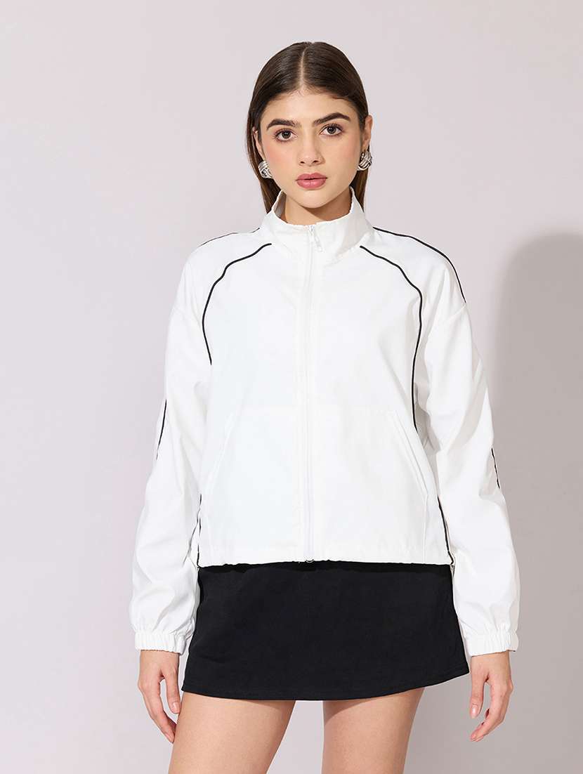 women solid long sleeve biker jacket - 22381031 -  Standard Image - 2