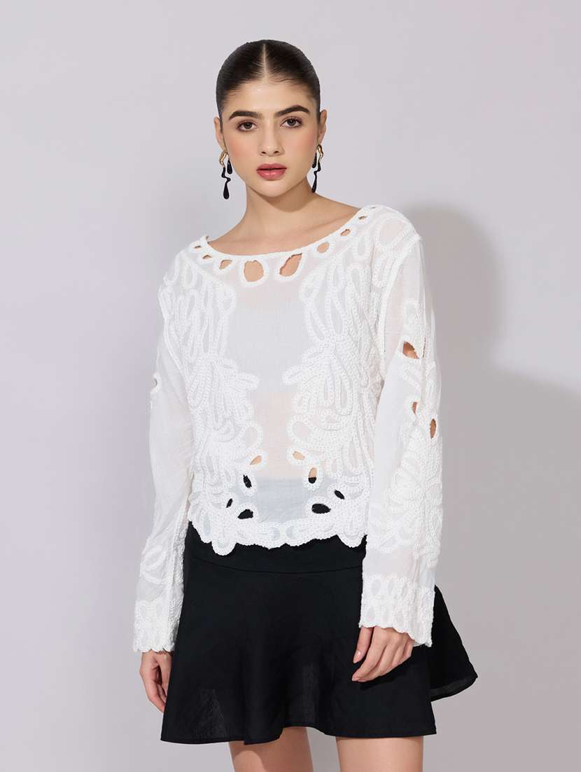 women self designed long sleeve top