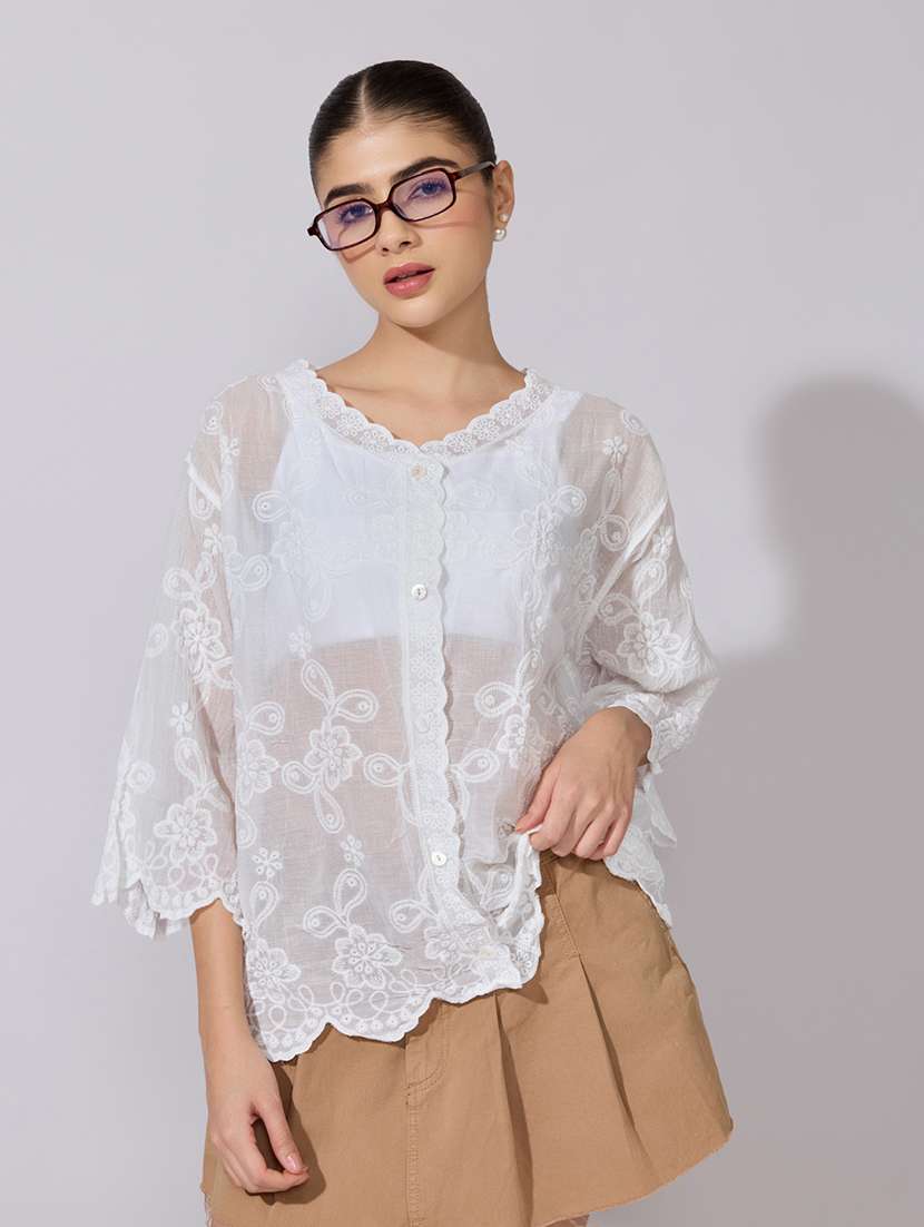 women embroidered long sleeve shirt - 22381137 -  Standard Image - 2