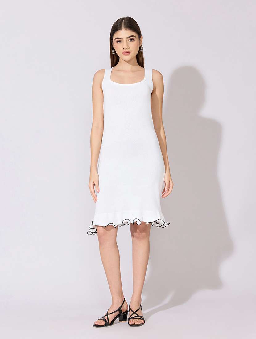 women solid sleeveless bodycon dress - 22381160 -  Standard Image - 2