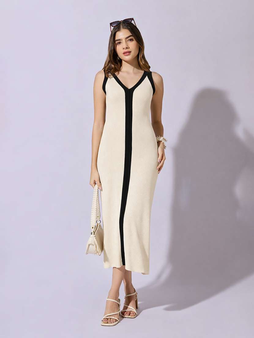 women solid shoulder strap bodycon dress