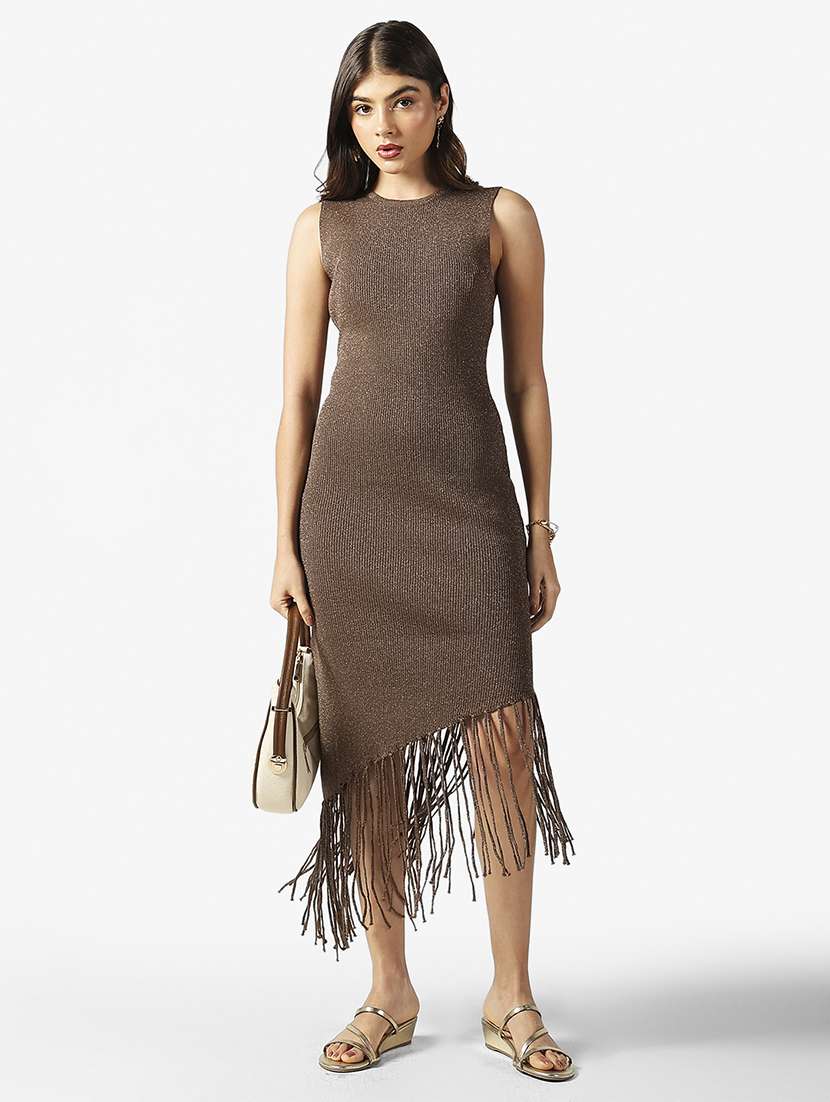 women solid sleeveless bodycon dress