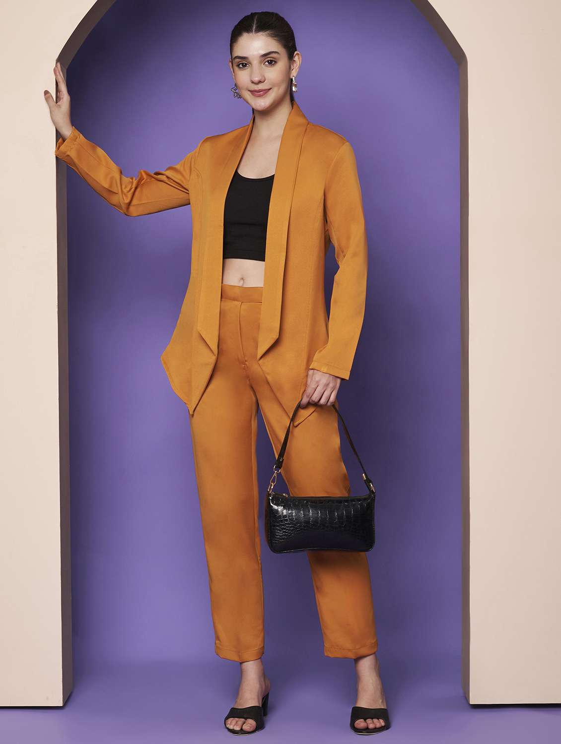 women solid long sleeve formal blazer - 22381242 -  Standard Image - 7