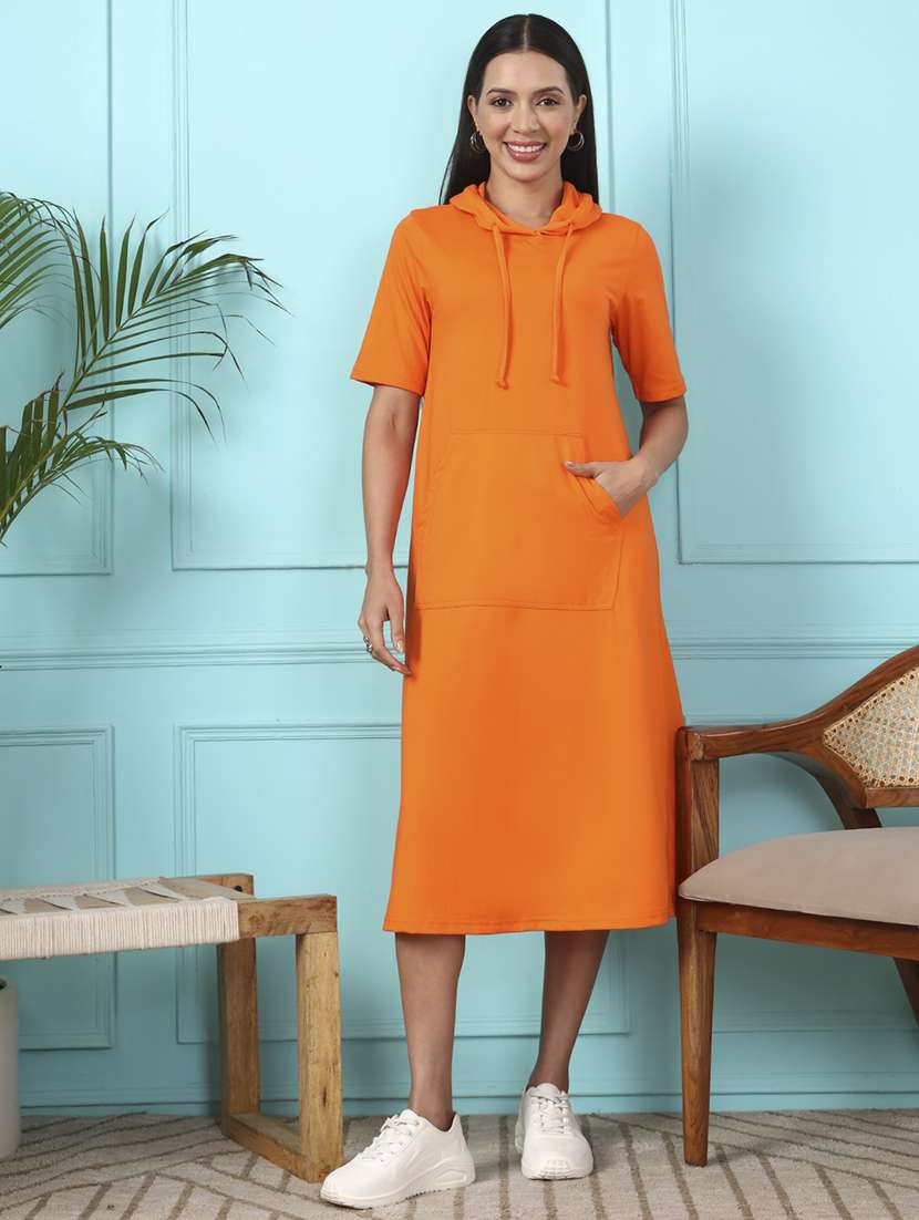 women solid short sleeve a-line dress