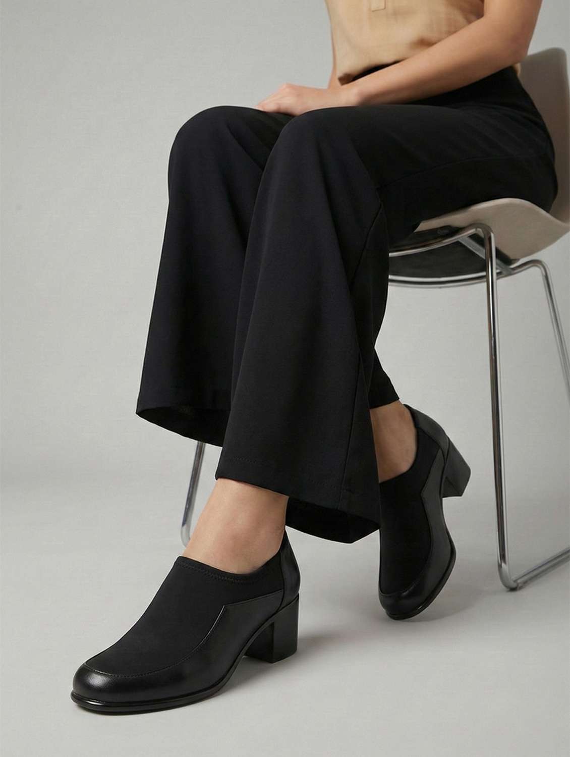 women black slip on pump - 22381599 -  Standard Image - 2