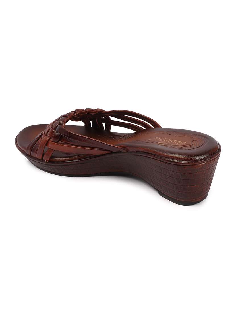 dollphin women leather wedge heel sandal slip on leaser design rp-8431 - 22381601 -  Standard Image - 2