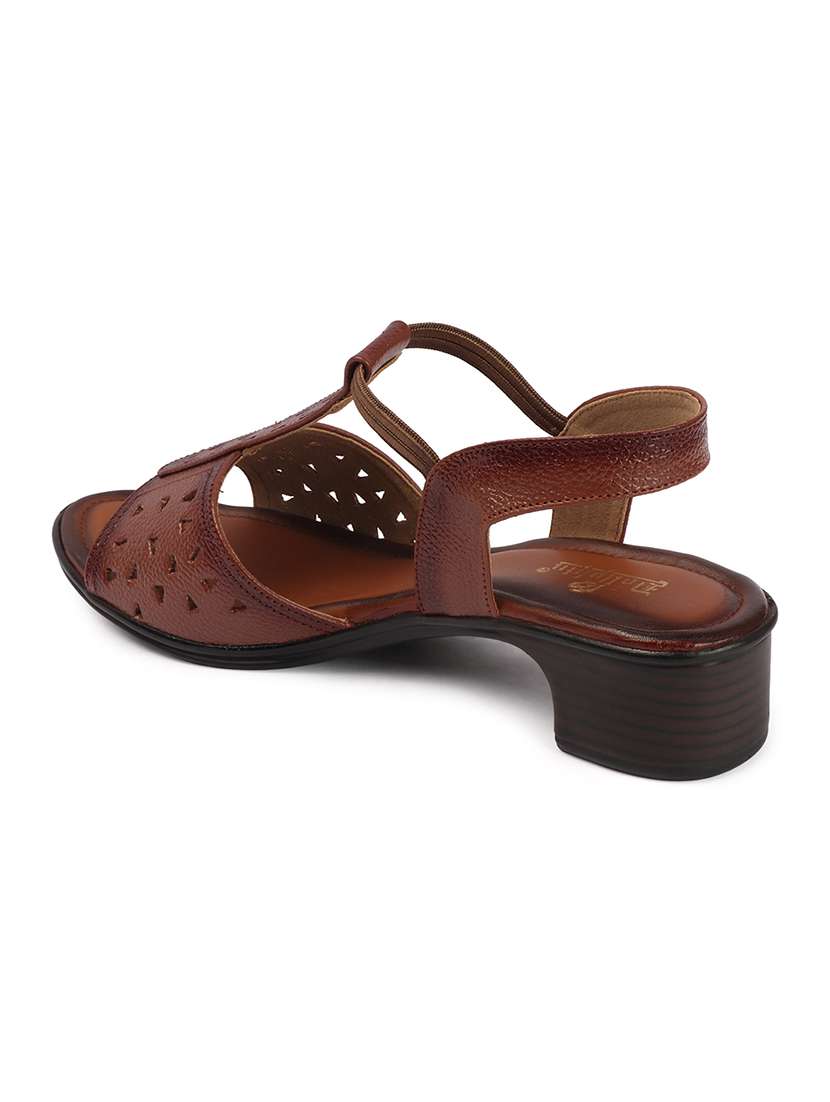 brown leather slip on sandals - 22381602 -  Standard Image - 2