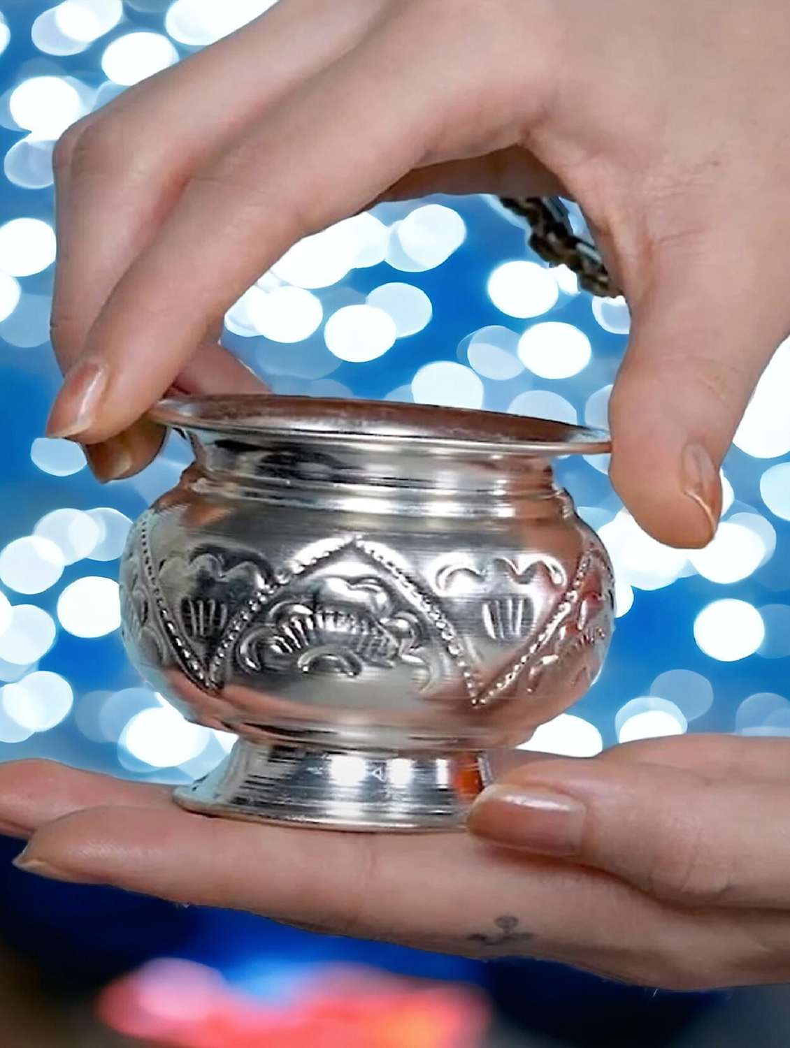 sigaram german silver kum kum bharani cup for home pooja decor k2514 - 22381627 -  Standard Image - 2