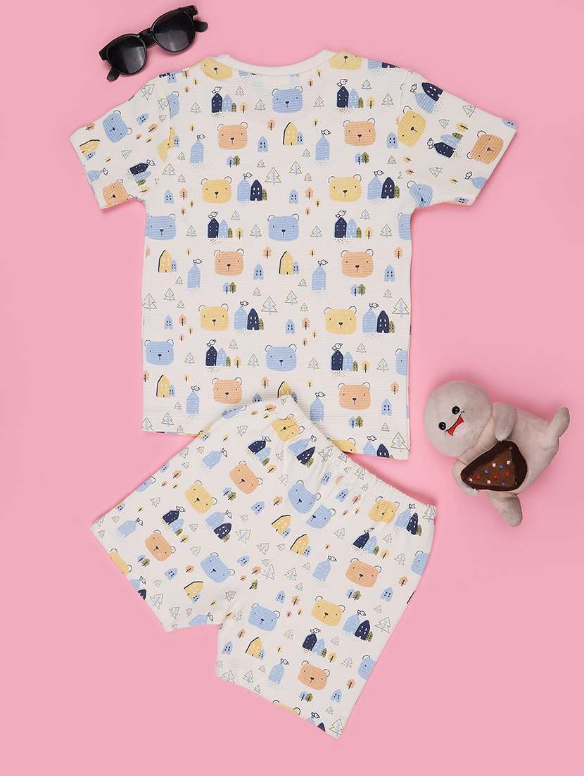 boys printed short sleeves t-shirt and shorts co-ord set - 22381837 -  Standard Image - 2