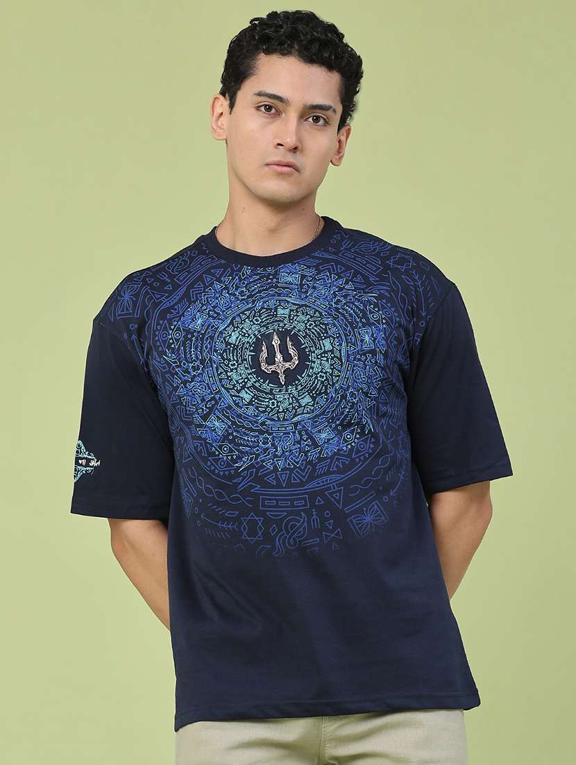 men printed round neck regular fit t-shirt - 22382039 -  Standard Image - 2