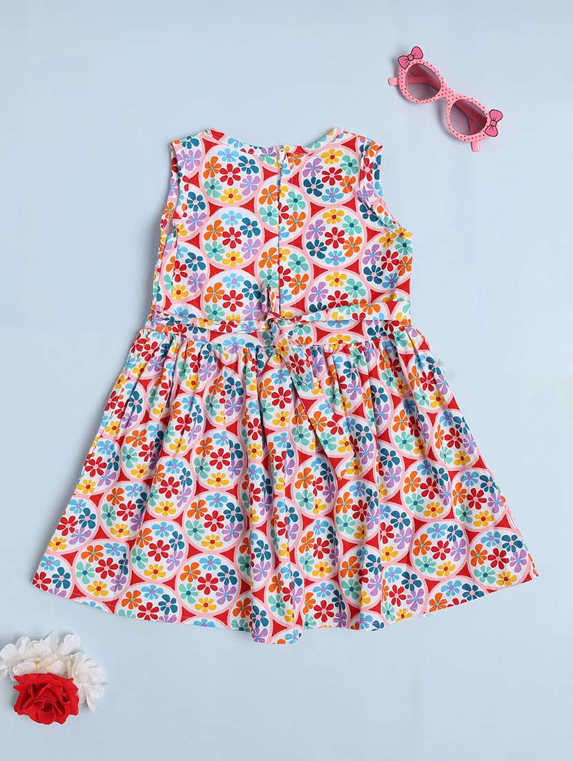 girls printed sleeveless frock - 22382089 -  Standard Image - 2