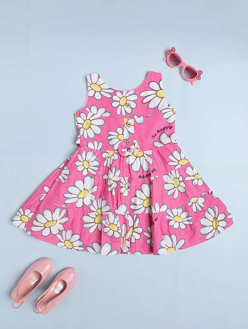 girls printed sleeveless frock - 22382090 -  Standard Image - 2