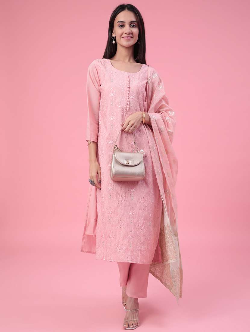 pink cotton suit  set