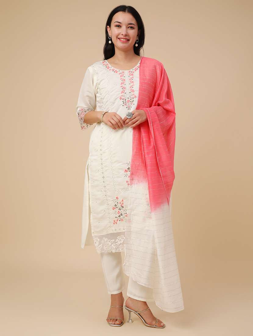 white cotton kurta pant  set - 22382145 -  Standard Image - 2