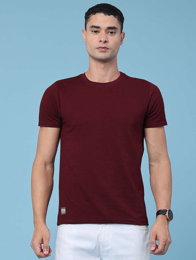men self design short sleeve slim fit t-shirt - 22382388 -  Standard Image - 2