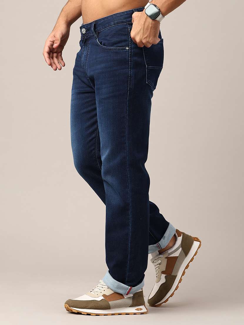 men washed mid rise tapered jeans - 22382464 -  Standard Image - 2