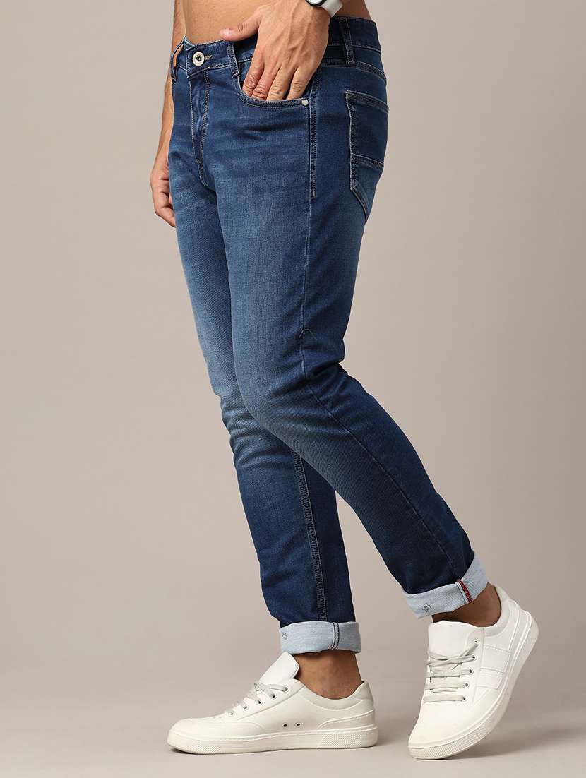 men washed mid rise slim fit jeans - 22382469 -  Standard Image - 2