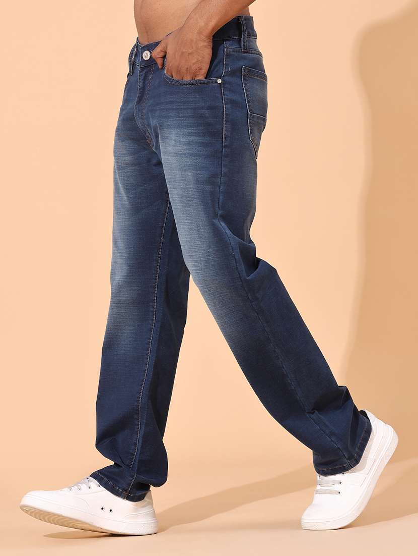 men washed mid rise full length straight jeans - 22382483 -  Standard Image - 2