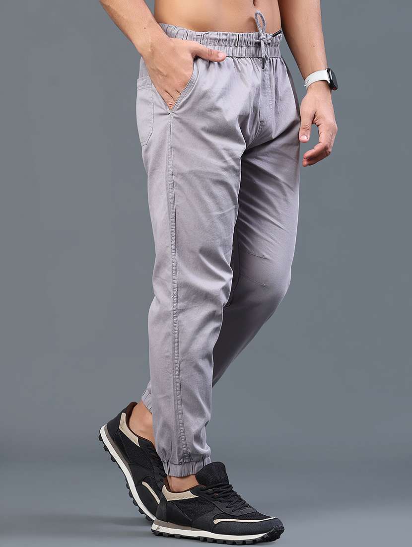 men solid mid rise casual jogger - 22382616 -  Standard Image - 2