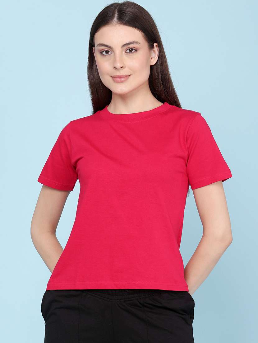 red cotton regular tshirt - 22382625 -  Standard Image - 2