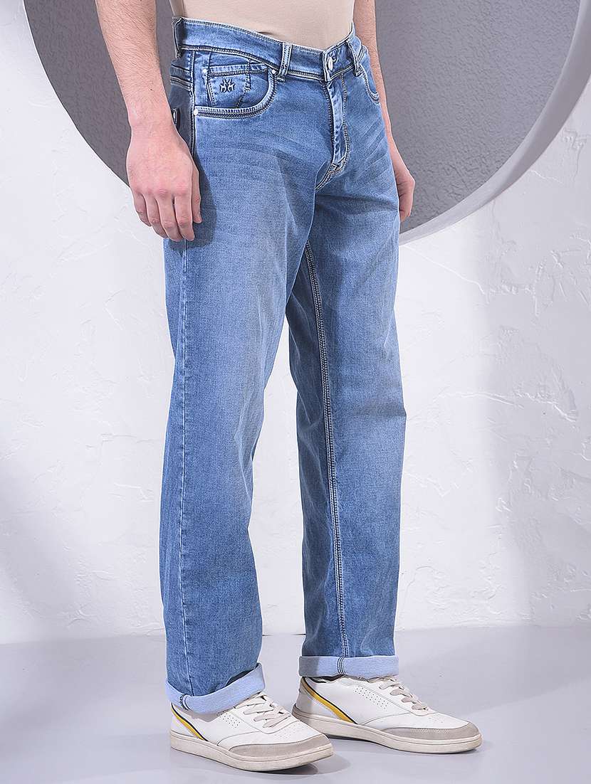 Men Washed Mid Rise Full Length Jeans - 22383411 -  Standard Image - 2