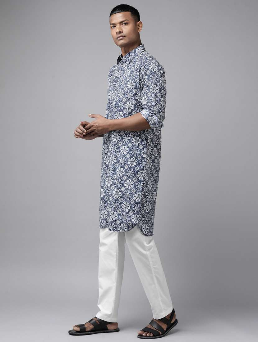 Men Printed Long Sleeve Pathani Set - 22384084 -  Standard Image - 2