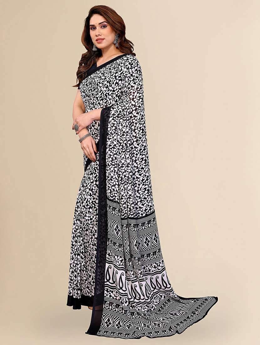 women printed casual wear saree with blouse - 22384172 -  Standard Image - 2