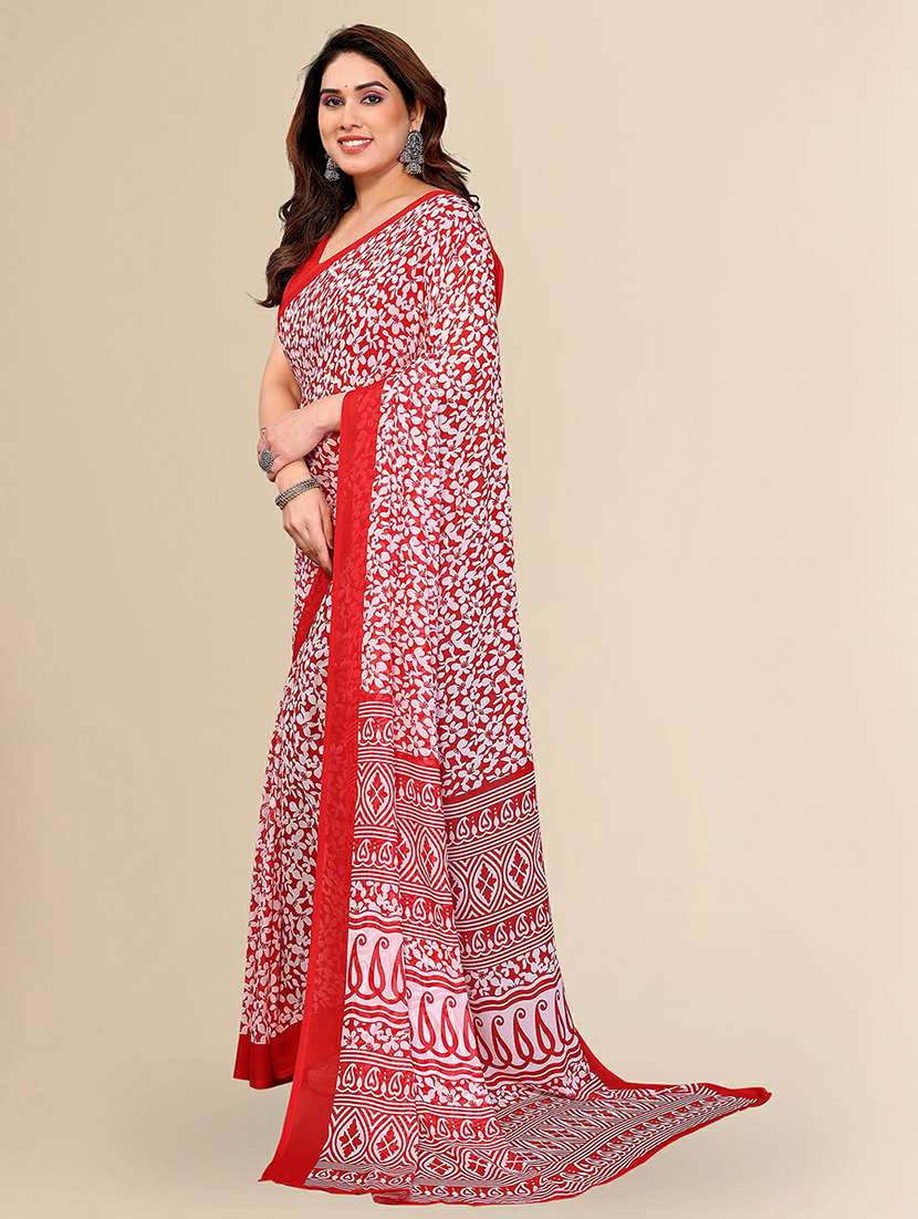 women printed casual wear saree with blouse - 22384173 -  Standard Image - 2