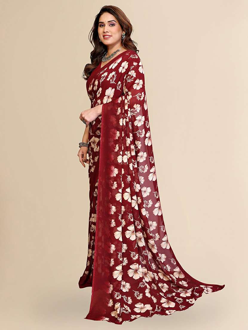 women printed casual wear saree with blouse - 22384177 -  Standard Image - 2