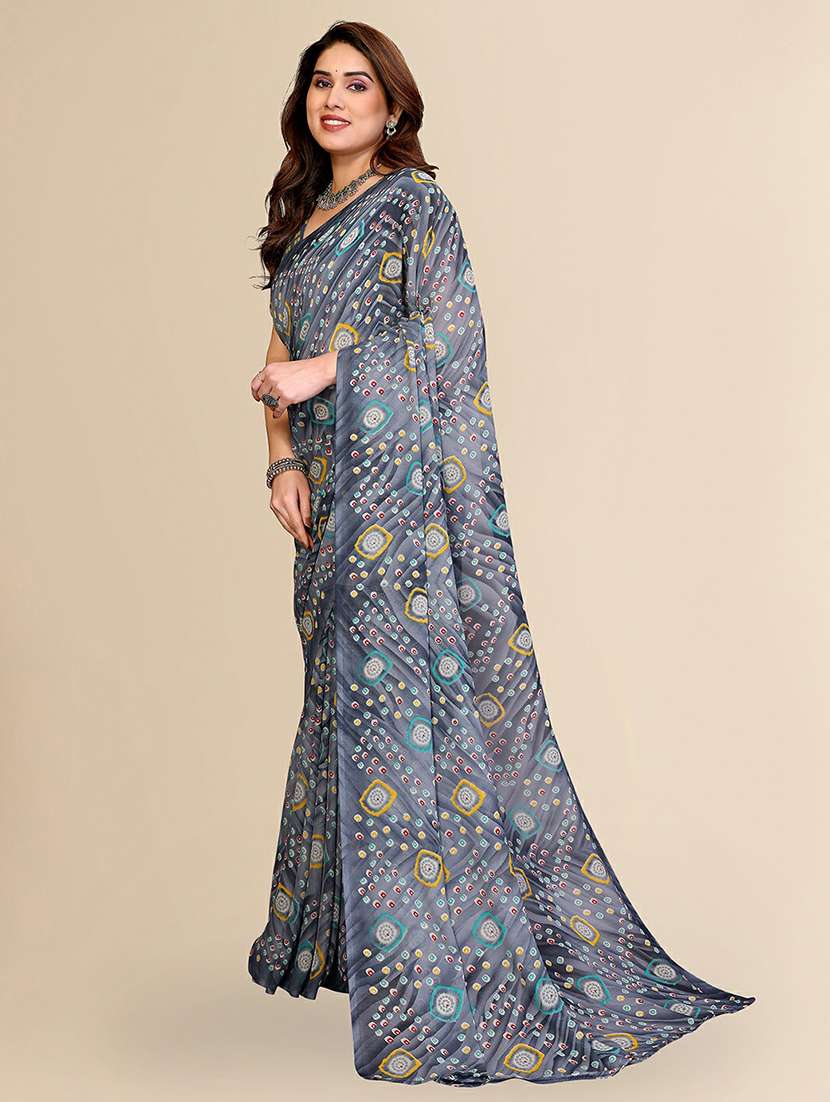 women printed casual wear saree with blouse - 22384188 -  Standard Image - 2