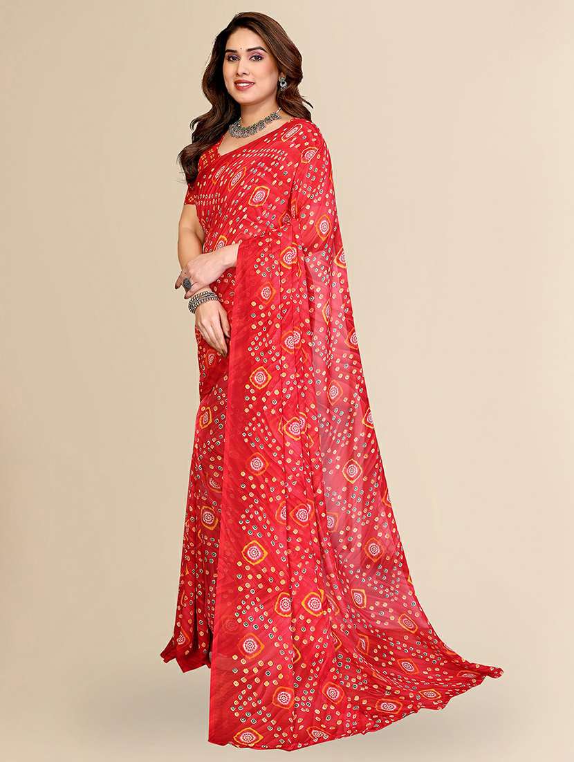 women printed casual wear saree with blouse - 22384189 -  Standard Image - 2