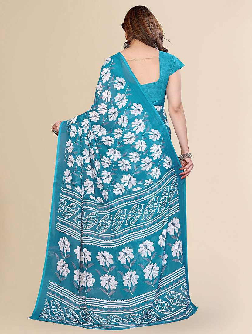 women printed casual wear saree with blouse - 22384199 -  Standard Image - 2