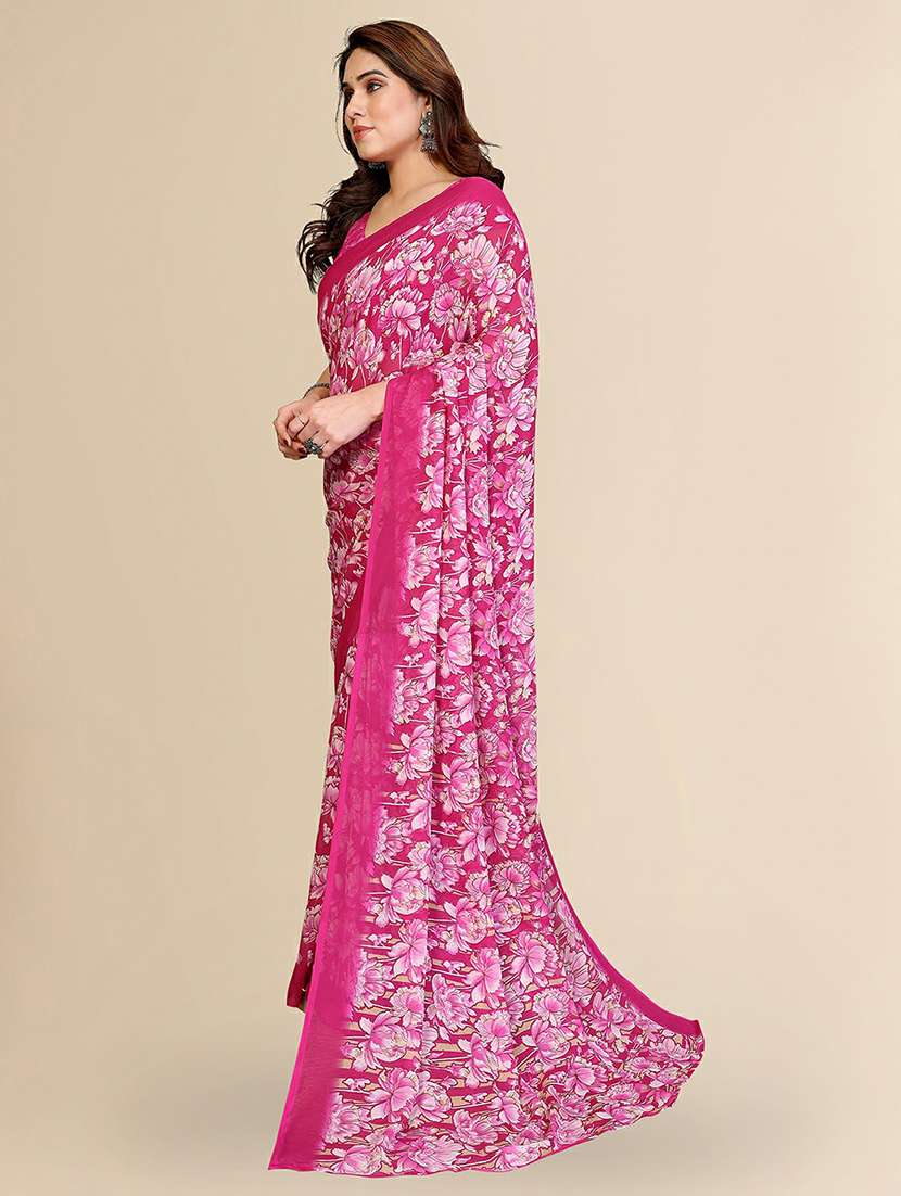 women printed casual wear saree with blouse - 22384221 -  Standard Image - 2